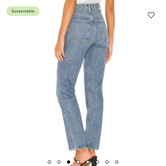 Agolde 90s Pinch Waist High Rise Straight in Navigate - Picture 3 of 8